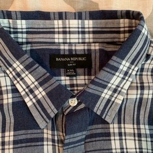 Men’s Long Sleeve Button Down. Banana Republic.